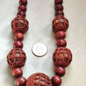 Unique handmade crochet necklace